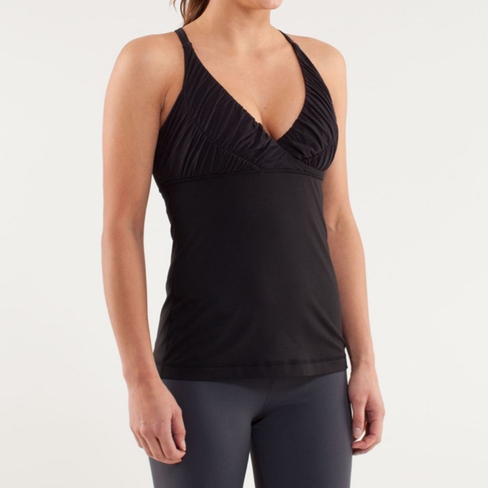 lululemon • black & grey pure balance tank top